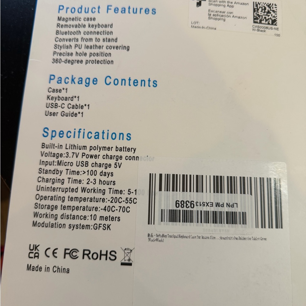 Keyboard Case for Amazon fire max 11 ~11.0 inch - Picture 3 of 3